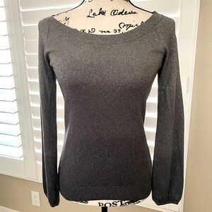 Ann Taylor Gray and Silver Sweater